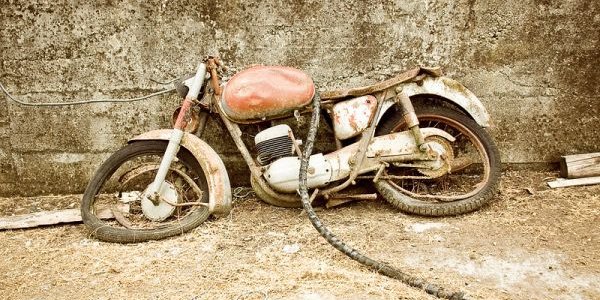 Is it possible to scrap a motorbike without wheels?