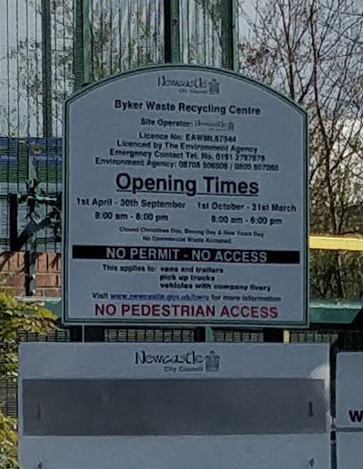 Byker waste recycling centre, Newcastle upon Tyne, England